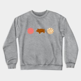 Mexican conchas and cochinito pan dulce design Crewneck Sweatshirt